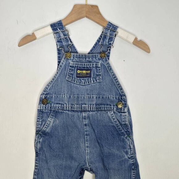 Vintage OshKosh Overalls Size 24 Months Vestbak Denim Blue USA - Picture 2 of 7